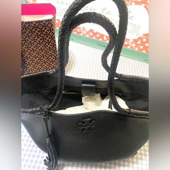 TORY BURCH XL IMPERIAL BLACK RAYLOR TOTE - Picture 4 of 16